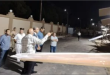 سقوط مظلة سيارات بموقف نجع حمادي الجديد