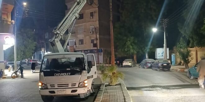 خطة رفع كفاءة منظومة الإنارة العامة بالشوارع