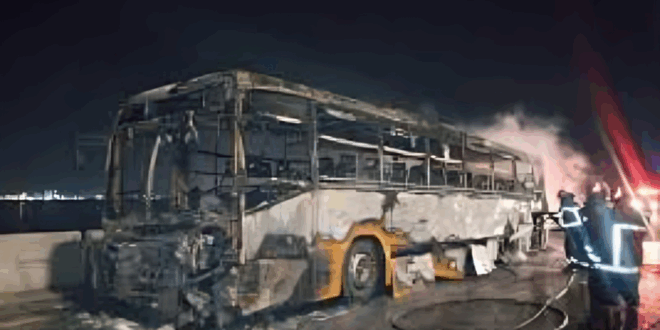 اشتعال أتوبيس_صورة أرشيفية