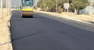 رصف الطريق الصحراوي الغربي بقنا