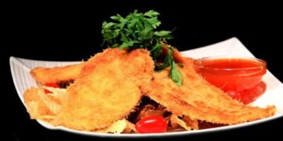 الدجاج البانية بالكنافة