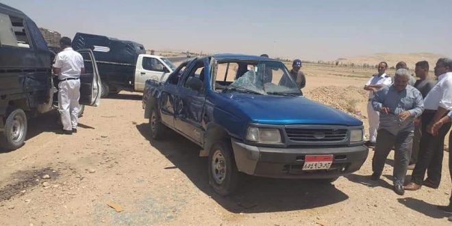 تصادم 3 سيارات في نجع حمادي