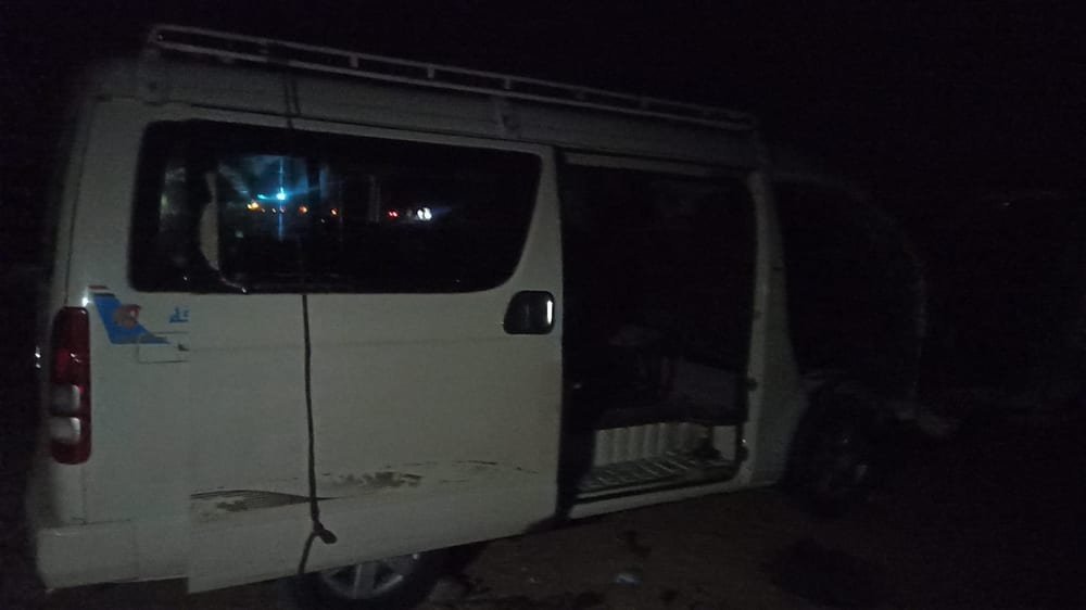 تصادم سيارتين بطريق قفط