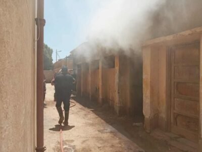 حريق في مستشفى دشنا