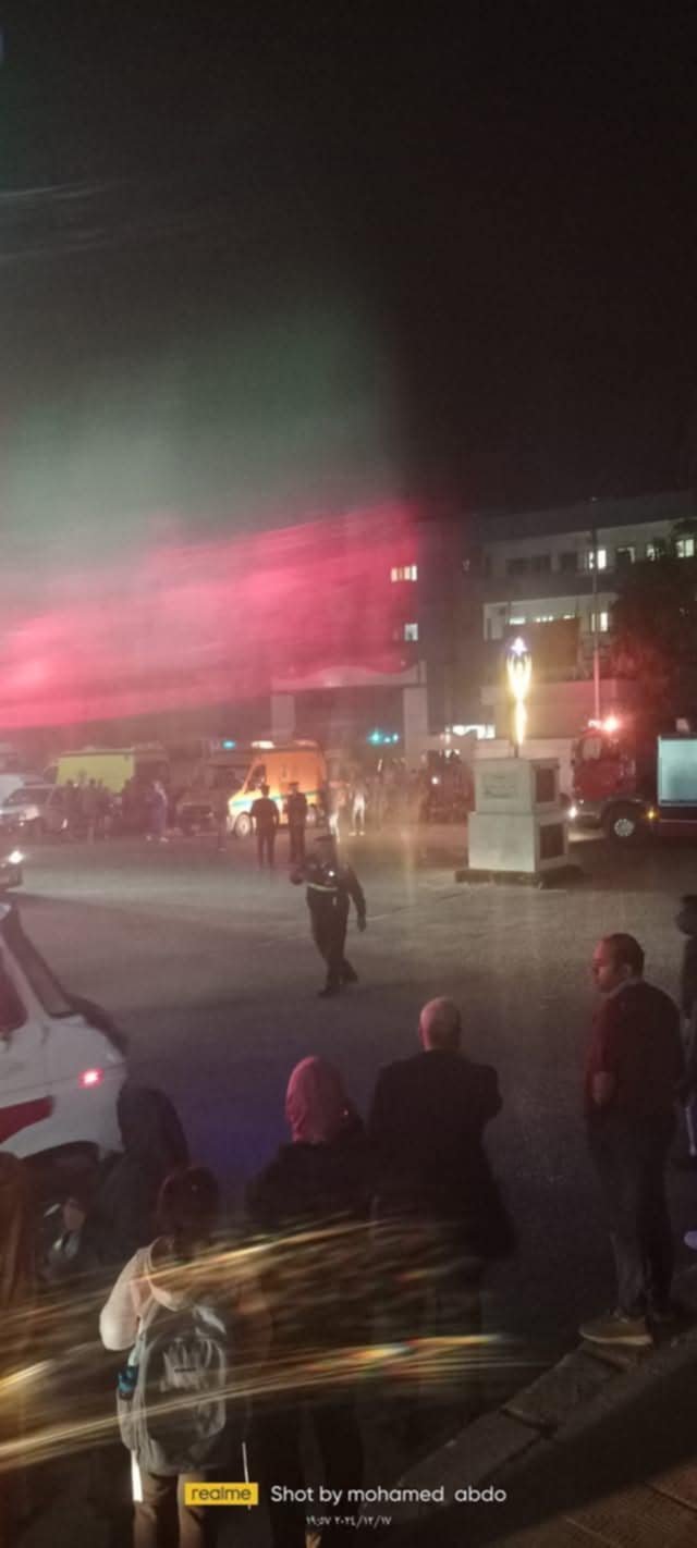 حريق مستشفى الصدر في قنا