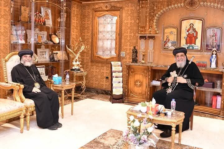 البابا تواضروس الثاني يستقبل الأنبا بضابا