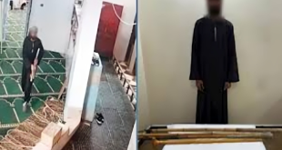 مسجل خطر يسرق عكاز كبار السن أثناء الصلاة
