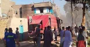 اندلاع حريق بقرية الأشراف