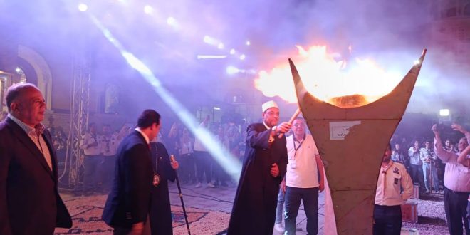 إشعال شعلة ختام مهرجان صيف دير الأنبا بضابا