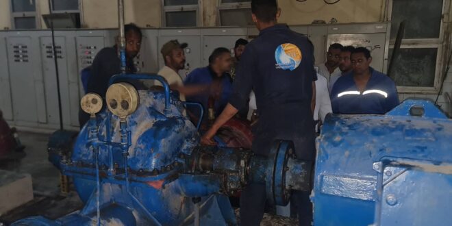 تشغيل محطة مياه نجع حمادي