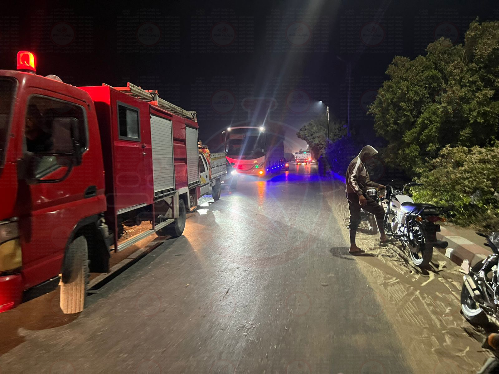 مقطورة تدهس 5 شباب في نجع حمادي