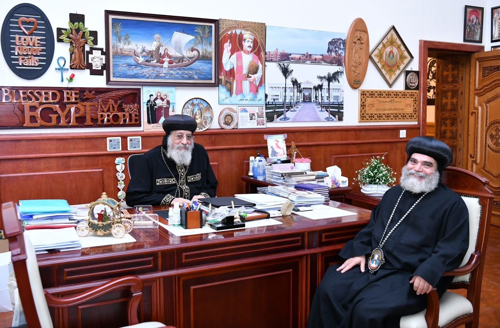 الأنبا بضابا يلتقي قداسة البابا تواضروس