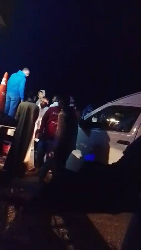 انقلاب ميكروباص داخل ترعة بقرية الجبلاو