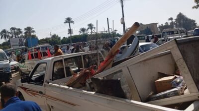 إزالة إشغالات المحال التجارية بقنا