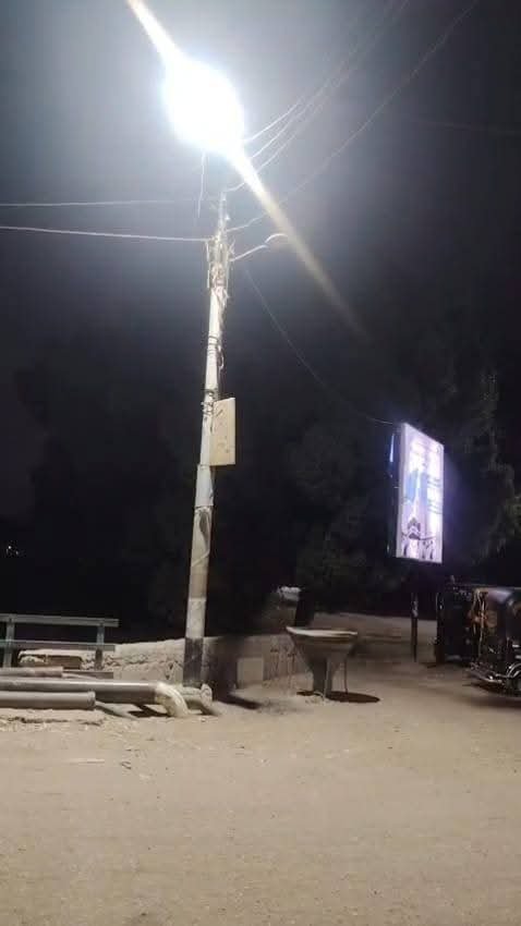 إنهاء إنارة طريق كمين دندرة