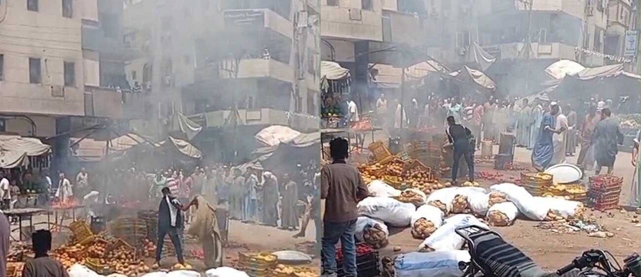 مشاجرة سوق الخضار في نجع حمادي