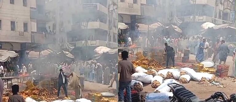 مشاجرة سوق الخضار في نجع حمادي