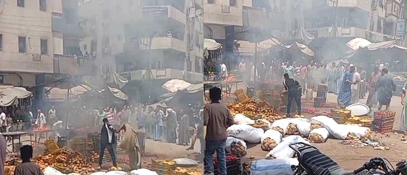 مشاجرة سوق الخضار في نجع حمادي