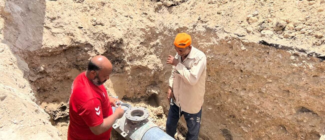 إنهاء أزمة ضعف المياه بقرية أبوحزام